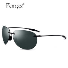 Load image into Gallery viewer, Ultem TR90 Rimless Plastic Titanium Frame Men Sunglasses