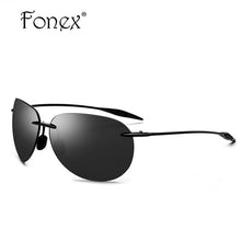 Load image into Gallery viewer, Ultem TR90 Rimless Plastic Titanium Frame Men Sunglasses