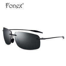 Load image into Gallery viewer, Ultem TR90 Rimless Plastic Titanium Frame Men Sunglasses