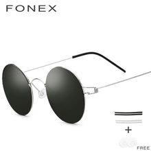 Load image into Gallery viewer, Screwless Eyewear Round Alloy Frame Men Sunglasses