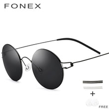 Load image into Gallery viewer, Screwless Eyewear Round Alloy Frame Men Sunglasses