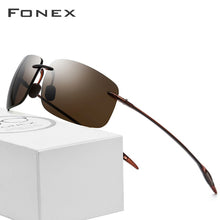 Load image into Gallery viewer, Ultem TR90 Rimless Plastic Titanium Frame Men Sunglasses