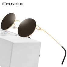 Load image into Gallery viewer, Screwless Eyewear Round Alloy Frame Men Sunglasses