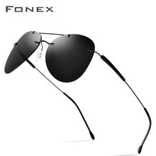 Load image into Gallery viewer, TR90 Rimless Titanium Alloy Frame Men Sunglasses