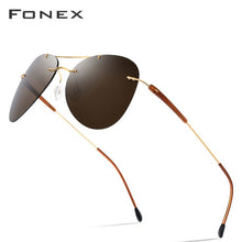 Load image into Gallery viewer, TR90 Rimless Titanium Alloy Frame Men Sunglasses